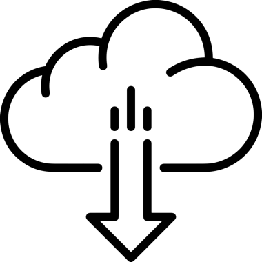 Uygulama UI, Web Tasarımı, Bulut ve Veri Yönetimi Kullanımı için Depolama Simgesi Siyah ve Beyaz PNG