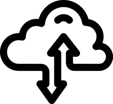 Uygulama UI, Web Tasarımı, Bulut ve Veri Yönetimi Kullanımı için Depolama Simgesi Siyah ve Beyaz PNG