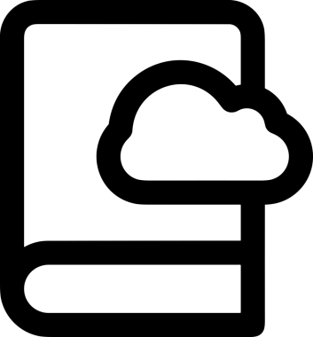 Uygulama UI, Web Tasarımı, Bulut ve Veri Yönetimi Kullanımı için Depolama Simgesi Siyah ve Beyaz PNG