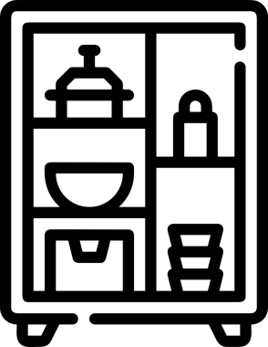 Uygulama UI, Web Tasarımı, Bulut ve Veri Yönetimi Kullanımı için Depolama Simgesi Siyah ve Beyaz PNG