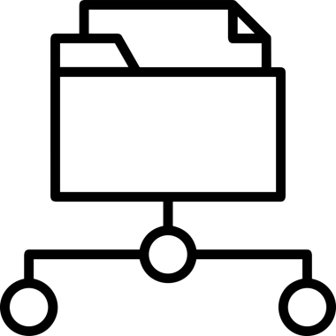 Uygulama UI, Web Tasarımı, Bulut ve Veri Yönetimi Kullanımı için Depolama Simgesi Siyah ve Beyaz PNG
