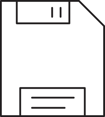 Uygulama UI, Web Tasarımı, Bulut ve Veri Yönetimi Kullanımı için Depolama Simgesi Siyah ve Beyaz PNG