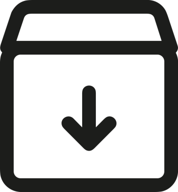 Uygulama UI, Web Tasarımı, Bulut ve Veri Yönetimi Kullanımı için Depolama Simgesi Siyah ve Beyaz PNG