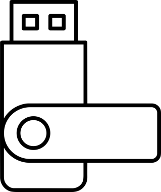 Uygulama UI, Web Tasarımı, Bulut ve Veri Yönetimi Kullanımı için Depolama Simgesi Siyah ve Beyaz PNG