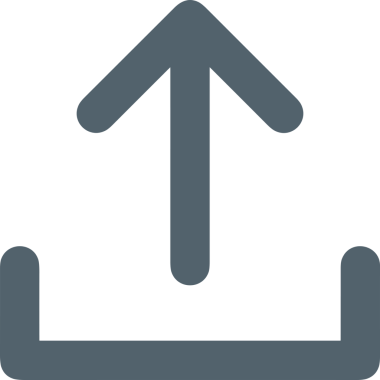 Siyah ve Beyaz Logo Simgesi PNG Biçimini Yükle. Web Sitesi Düğmesi, Mobil Uygulama Arayüzü, Dosya Aktarımı, Belge Paylaşımı, Bulut Depolama ve Veri Yedekleme için Minimalist Düz Tasarımlı Tek Renkli Ok Gönderme İşareti Grafiksel Elemanı