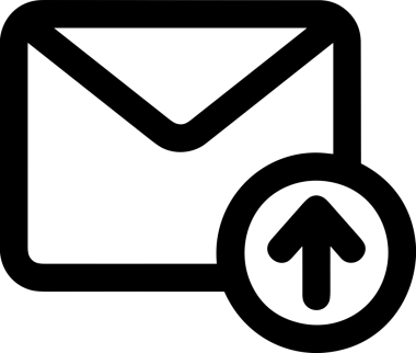 Siyah ve Beyaz Logo Simgesi PNG Biçimini Yükle. Web Sitesi Düğmesi, Mobil Uygulama Arayüzü, Dosya Aktarımı, Belge Paylaşımı, Bulut Depolama ve Veri Yedekleme için Minimalist Düz Tasarımlı Tek Renkli Ok Gönderme İşareti Grafiksel Elemanı