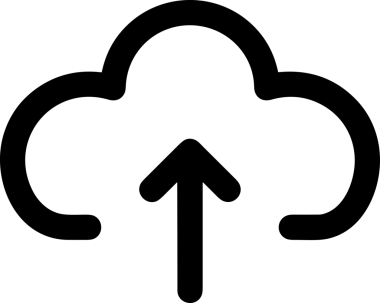 Siyah ve Beyaz Logo Simgesi PNG Biçimini Yükle. Web Sitesi Düğmesi, Mobil Uygulama Arayüzü, Dosya Aktarımı, Belge Paylaşımı, Bulut Depolama ve Veri Yedekleme için Minimalist Düz Tasarımlı Tek Renkli Ok Gönderme İşareti Grafiksel Elemanı