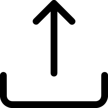 Siyah ve Beyaz Logo Simgesi PNG Biçimini Yükle. Web Sitesi Düğmesi, Mobil Uygulama Arayüzü, Dosya Aktarımı, Belge Paylaşımı, Bulut Depolama ve Veri Yedekleme için Minimalist Düz Tasarımlı Tek Renkli Ok Gönderme İşareti Grafiksel Elemanı