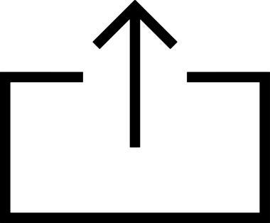 Siyah ve Beyaz Logo Simgesi PNG Biçimini Yükle. Web Sitesi Düğmesi, Mobil Uygulama Arayüzü, Dosya Aktarımı, Belge Paylaşımı, Bulut Depolama ve Veri Yedekleme için Minimalist Düz Tasarımlı Tek Renkli Ok Gönderme İşareti Grafiksel Elemanı