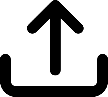 Siyah ve Beyaz Logo Simgesi PNG Biçimini Yükle. Web Sitesi Düğmesi, Mobil Uygulama Arayüzü, Dosya Aktarımı, Belge Paylaşımı, Bulut Depolama ve Veri Yedekleme için Minimalist Düz Tasarımlı Tek Renkli Ok Gönderme İşareti Grafiksel Elemanı
