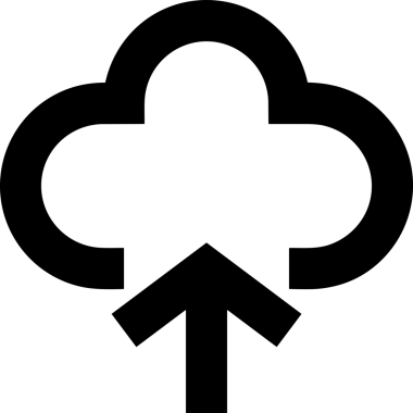 Siyah ve Beyaz Logo Simgesi PNG Biçimini Yükle. Web Sitesi Düğmesi, Mobil Uygulama Arayüzü, Dosya Aktarımı, Belge Paylaşımı, Bulut Depolama ve Veri Yedekleme için Minimalist Düz Tasarımlı Tek Renkli Ok Gönderme İşareti Grafiksel Elemanı