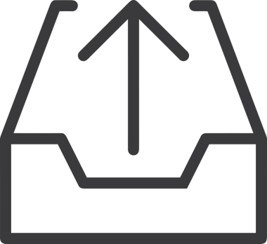 Siyah ve Beyaz Logo Simgesi PNG Biçimini Yükle. Web Sitesi Düğmesi, Mobil Uygulama Arayüzü, Dosya Aktarımı, Belge Paylaşımı, Bulut Depolama ve Veri Yedekleme için Minimalist Düz Tasarımlı Tek Renkli Ok Gönderme İşareti Grafiksel Elemanı