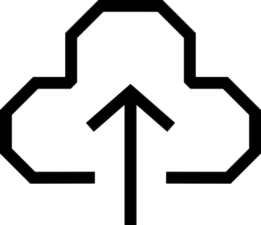 Siyah ve Beyaz Logo Simgesi PNG Biçimini Yükle. Web Sitesi Düğmesi, Mobil Uygulama Arayüzü, Dosya Aktarımı, Belge Paylaşımı, Bulut Depolama ve Veri Yedekleme için Minimalist Düz Tasarımlı Tek Renkli Ok Gönderme İşareti Grafiksel Elemanı