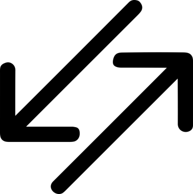 Siyah ve Beyaz Logo Simgesi PNG Biçimini Yükle. Web Sitesi Düğmesi, Mobil Uygulama Arayüzü, Dosya Aktarımı, Belge Paylaşımı, Bulut Depolama ve Veri Yedekleme için Minimalist Düz Tasarımlı Tek Renkli Ok Gönderme İşareti Grafiksel Elemanı