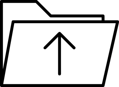 Siyah ve Beyaz Logo Simgesi PNG Biçimini Yükle. Web Sitesi Düğmesi, Mobil Uygulama Arayüzü, Dosya Aktarımı, Belge Paylaşımı, Bulut Depolama ve Veri Yedekleme için Minimalist Düz Tasarımlı Tek Renkli Ok Gönderme İşareti Grafiksel Elemanı