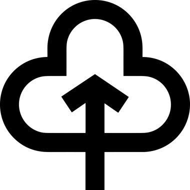 Siyah ve Beyaz Logo Simgesi PNG Biçimini Yükle. Web Sitesi Düğmesi, Mobil Uygulama Arayüzü, Dosya Aktarımı, Belge Paylaşımı, Bulut Depolama ve Veri Yedekleme için Minimalist Düz Tasarımlı Tek Renkli Ok Gönderme İşareti Grafiksel Elemanı