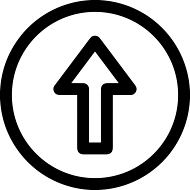 Siyah ve Beyaz Logo Simgesi PNG Biçimini Yükle. Web Sitesi Düğmesi, Mobil Uygulama Arayüzü, Dosya Aktarımı, Belge Paylaşımı, Bulut Depolama ve Veri Yedekleme için Minimalist Düz Tasarımlı Tek Renkli Ok Gönderme İşareti Grafiksel Elemanı