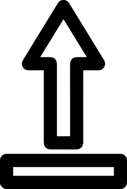 Siyah ve Beyaz Logo Simgesi PNG Biçimini Yükle. Web Sitesi Düğmesi, Mobil Uygulama Arayüzü, Dosya Aktarımı, Belge Paylaşımı, Bulut Depolama ve Veri Yedekleme için Minimalist Düz Tasarımlı Tek Renkli Ok Gönderme İşareti Grafiksel Elemanı