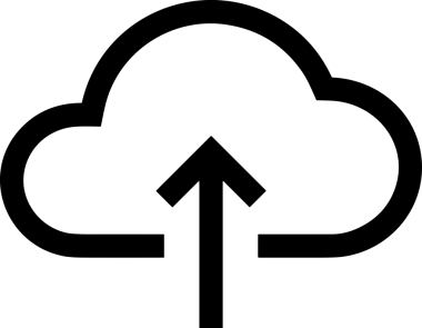 Siyah ve Beyaz Logo Simgesi PNG Biçimini Yükle. Web Sitesi Düğmesi, Mobil Uygulama Arayüzü, Dosya Aktarımı, Belge Paylaşımı, Bulut Depolama ve Veri Yedekleme için Minimalist Düz Tasarımlı Tek Renkli Ok Gönderme İşareti Grafiksel Elemanı