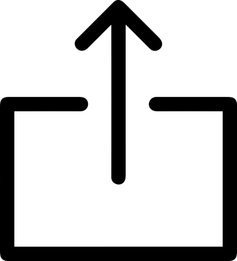 Siyah ve Beyaz Logo Simgesi PNG Biçimini Yükle. Web Sitesi Düğmesi, Mobil Uygulama Arayüzü, Dosya Aktarımı, Belge Paylaşımı, Bulut Depolama ve Veri Yedekleme için Minimalist Düz Tasarımlı Tek Renkli Ok Gönderme İşareti Grafiksel Elemanı