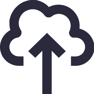 Siyah ve Beyaz Logo Simgesi PNG Biçimini Yükle. Web Sitesi Düğmesi, Mobil Uygulama Arayüzü, Dosya Aktarımı, Belge Paylaşımı, Bulut Depolama ve Veri Yedekleme için Minimalist Düz Tasarımlı Tek Renkli Ok Gönderme İşareti Grafiksel Elemanı