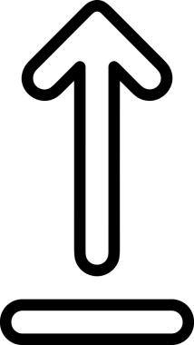 Siyah ve Beyaz Logo Simgesi PNG Biçimini Yükle. Web Sitesi Düğmesi, Mobil Uygulama Arayüzü, Dosya Aktarımı, Belge Paylaşımı, Bulut Depolama ve Veri Yedekleme için Minimalist Düz Tasarımlı Tek Renkli Ok Gönderme İşareti Grafiksel Elemanı