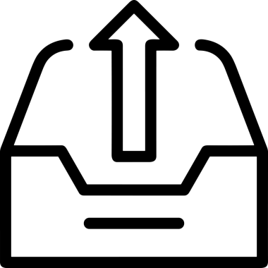 Siyah ve Beyaz Logo Simgesi PNG Biçimini Yükle. Web Sitesi Düğmesi, Mobil Uygulama Arayüzü, Dosya Aktarımı, Belge Paylaşımı, Bulut Depolama ve Veri Yedekleme için Minimalist Düz Tasarımlı Tek Renkli Ok Gönderme İşareti Grafiksel Elemanı