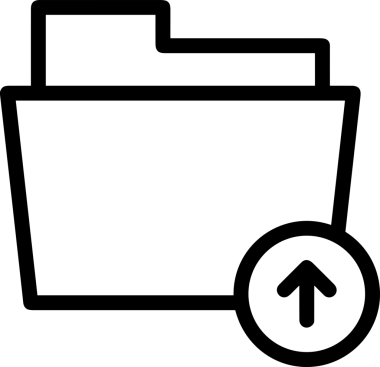 Siyah ve Beyaz Logo Simgesi PNG Biçimini Yükle. Web Sitesi Düğmesi, Mobil Uygulama Arayüzü, Dosya Aktarımı, Belge Paylaşımı, Bulut Depolama ve Veri Yedekleme için Minimalist Düz Tasarımlı Tek Renkli Ok Gönderme İşareti Grafiksel Elemanı