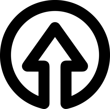 Siyah ve Beyaz Logo Simgesi PNG Biçimini Yükle. Web Sitesi Düğmesi, Mobil Uygulama Arayüzü, Dosya Aktarımı, Belge Paylaşımı, Bulut Depolama ve Veri Yedekleme için Minimalist Düz Tasarımlı Tek Renkli Ok Gönderme İşareti Grafiksel Elemanı