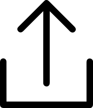 Siyah ve Beyaz Logo Simgesi PNG Biçimini Yükle. Web Sitesi Düğmesi, Mobil Uygulama Arayüzü, Dosya Aktarımı, Belge Paylaşımı, Bulut Depolama ve Veri Yedekleme için Minimalist Düz Tasarımlı Tek Renkli Ok Gönderme İşareti Grafiksel Elemanı