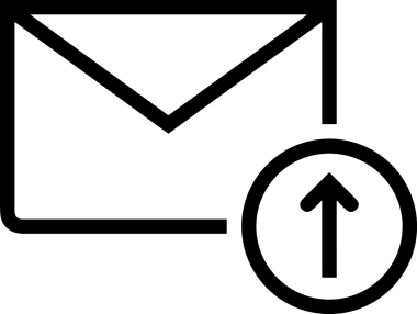 Siyah ve Beyaz Logo Simgesi PNG Biçimini Yükle. Web Sitesi Düğmesi, Mobil Uygulama Arayüzü, Dosya Aktarımı, Belge Paylaşımı, Bulut Depolama ve Veri Yedekleme için Minimalist Düz Tasarımlı Tek Renkli Ok Gönderme İşareti Grafiksel Elemanı