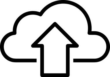 Siyah ve Beyaz Logo Simgesi PNG Biçimini Yükle. Web Sitesi Düğmesi, Mobil Uygulama Arayüzü, Dosya Aktarımı, Belge Paylaşımı, Bulut Depolama ve Veri Yedekleme için Minimalist Düz Tasarımlı Tek Renkli Ok Gönderme İşareti Grafiksel Elemanı
