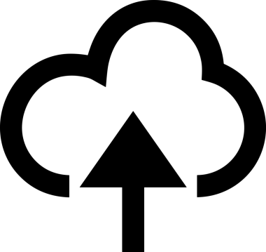 Siyah ve Beyaz Logo Simgesi PNG Biçimini Yükle. Web Sitesi Düğmesi, Mobil Uygulama Arayüzü, Dosya Aktarımı, Belge Paylaşımı, Bulut Depolama ve Veri Yedekleme için Minimalist Düz Tasarımlı Tek Renkli Ok Gönderme İşareti Grafiksel Elemanı