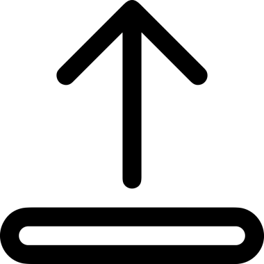 Siyah ve Beyaz Logo Simgesi PNG Biçimini Yükle. Web Sitesi Düğmesi, Mobil Uygulama Arayüzü, Dosya Aktarımı, Belge Paylaşımı, Bulut Depolama ve Veri Yedekleme için Minimalist Düz Tasarımlı Tek Renkli Ok Gönderme İşareti Grafiksel Elemanı