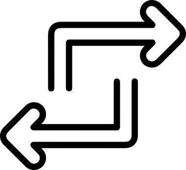Siyah ve Beyaz Logo Simgesi PNG Biçimini Yükle. Web Sitesi Düğmesi, Mobil Uygulama Arayüzü, Dosya Aktarımı, Belge Paylaşımı, Bulut Depolama ve Veri Yedekleme için Minimalist Düz Tasarımlı Tek Renkli Ok Gönderme İşareti Grafiksel Elemanı