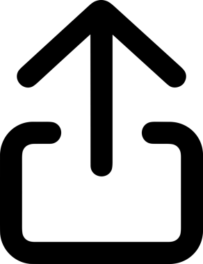 Siyah ve Beyaz Logo Simgesi PNG Biçimini Yükle. Web Sitesi Düğmesi, Mobil Uygulama Arayüzü, Dosya Aktarımı, Belge Paylaşımı, Bulut Depolama ve Veri Yedekleme için Minimalist Düz Tasarımlı Tek Renkli Ok Gönderme İşareti Grafiksel Elemanı