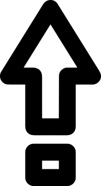 Siyah ve Beyaz Logo Simgesi PNG Biçimini Yükle. Web Sitesi Düğmesi, Mobil Uygulama Arayüzü, Dosya Aktarımı, Belge Paylaşımı, Bulut Depolama ve Veri Yedekleme için Minimalist Düz Tasarımlı Tek Renkli Ok Gönderme İşareti Grafiksel Elemanı