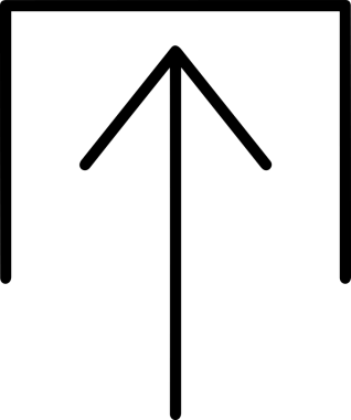 Siyah ve Beyaz Logo Simgesi PNG Biçimini Yükle. Web Sitesi Düğmesi, Mobil Uygulama Arayüzü, Dosya Aktarımı, Belge Paylaşımı, Bulut Depolama ve Veri Yedekleme için Minimalist Düz Tasarımlı Tek Renkli Ok Gönderme İşareti Grafiksel Elemanı