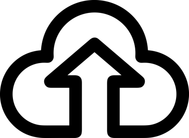 Siyah ve Beyaz Logo Simgesi PNG Biçimini Yükle. Web Sitesi Düğmesi, Mobil Uygulama Arayüzü, Dosya Aktarımı, Belge Paylaşımı, Bulut Depolama ve Veri Yedekleme için Minimalist Düz Tasarımlı Tek Renkli Ok Gönderme İşareti Grafiksel Elemanı