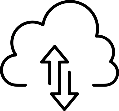 Siyah ve Beyaz Logo Simgesi PNG Biçimini Yükle. Web Sitesi Düğmesi, Mobil Uygulama Arayüzü, Dosya Aktarımı, Belge Paylaşımı, Bulut Depolama ve Veri Yedekleme için Minimalist Düz Tasarımlı Tek Renkli Ok Gönderme İşareti Grafiksel Elemanı