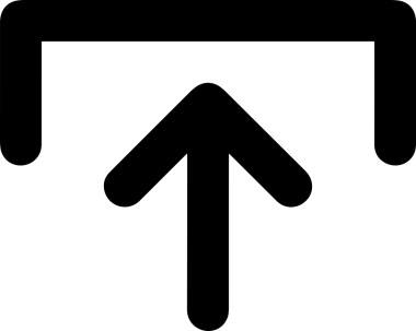 Siyah ve Beyaz Logo Simgesi PNG Biçimini Yükle. Web Sitesi Düğmesi, Mobil Uygulama Arayüzü, Dosya Aktarımı, Belge Paylaşımı, Bulut Depolama ve Veri Yedekleme için Minimalist Düz Tasarımlı Tek Renkli Ok Gönderme İşareti Grafiksel Elemanı
