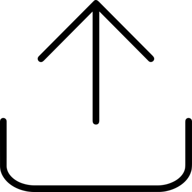 Siyah ve Beyaz Logo Simgesi PNG Biçimini Yükle. Web Sitesi Düğmesi, Mobil Uygulama Arayüzü, Dosya Aktarımı, Belge Paylaşımı, Bulut Depolama ve Veri Yedekleme için Minimalist Düz Tasarımlı Tek Renkli Ok Gönderme İşareti Grafiksel Elemanı