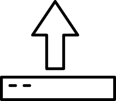 Siyah ve Beyaz Logo Simgesi PNG Biçimini Yükle. Web Sitesi Düğmesi, Mobil Uygulama Arayüzü, Dosya Aktarımı, Belge Paylaşımı, Bulut Depolama ve Veri Yedekleme için Minimalist Düz Tasarımlı Tek Renkli Ok Gönderme İşareti Grafiksel Elemanı