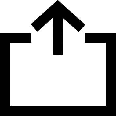 Siyah ve Beyaz Logo Simgesi PNG Biçimini Yükle. Web Sitesi Düğmesi, Mobil Uygulama Arayüzü, Dosya Aktarımı, Belge Paylaşımı, Bulut Depolama ve Veri Yedekleme için Minimalist Düz Tasarımlı Tek Renkli Ok Gönderme İşareti Grafiksel Elemanı