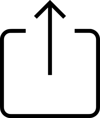 Siyah ve Beyaz Logo Simgesi PNG Biçimini Yükle. Web Sitesi Düğmesi, Mobil Uygulama Arayüzü, Dosya Aktarımı, Belge Paylaşımı, Bulut Depolama ve Veri Yedekleme için Minimalist Düz Tasarımlı Tek Renkli Ok Gönderme İşareti Grafiksel Elemanı