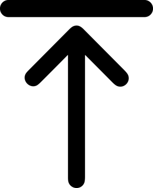 Siyah ve Beyaz Logo Simgesi PNG Biçimini Yükle. Web Sitesi Düğmesi, Mobil Uygulama Arayüzü, Dosya Aktarımı, Belge Paylaşımı, Bulut Depolama ve Veri Yedekleme için Minimalist Düz Tasarımlı Tek Renkli Ok Gönderme İşareti Grafiksel Elemanı