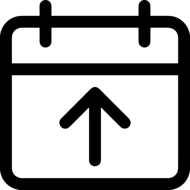 Siyah ve Beyaz Logo Simgesi PNG Biçimini Yükle. Web Sitesi Düğmesi, Mobil Uygulama Arayüzü, Dosya Aktarımı, Belge Paylaşımı, Bulut Depolama ve Veri Yedekleme için Minimalist Düz Tasarımlı Tek Renkli Ok Gönderme İşareti Grafiksel Elemanı