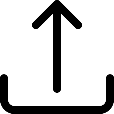 Siyah ve Beyaz Logo Simgesi PNG Biçimini Yükle. Web Sitesi Düğmesi, Mobil Uygulama Arayüzü, Dosya Aktarımı, Belge Paylaşımı, Bulut Depolama ve Veri Yedekleme için Minimalist Düz Tasarımlı Tek Renkli Ok Gönderme İşareti Grafiksel Elemanı