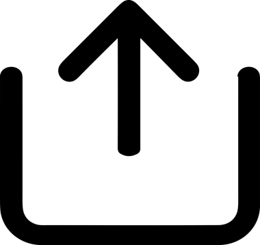 Siyah ve Beyaz Logo Simgesi PNG Biçimini Yükle. Web Sitesi Düğmesi, Mobil Uygulama Arayüzü, Dosya Aktarımı, Belge Paylaşımı, Bulut Depolama ve Veri Yedekleme için Minimalist Düz Tasarımlı Tek Renkli Ok Gönderme İşareti Grafiksel Elemanı