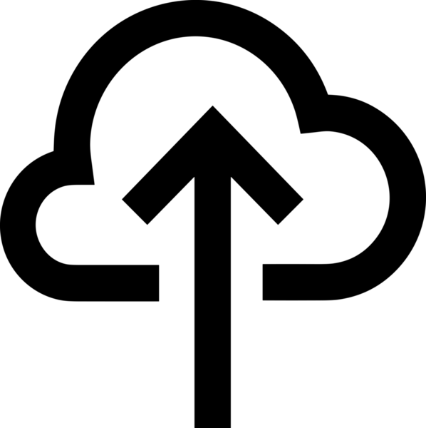 Siyah ve Beyaz Logo Simgesi PNG Biçimini Yükle. Web Sitesi Düğmesi, Mobil Uygulama Arayüzü, Dosya Aktarımı, Belge Paylaşımı, Bulut Depolama ve Veri Yedekleme için Minimalist Düz Tasarımlı Tek Renkli Ok Gönderme İşareti Grafiksel Elemanı